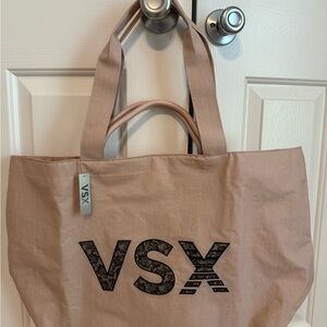 VSX Blush Canvas Tote Bag with Black Logo